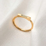 Anel Nome Personalizado Ouro 18K