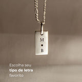 Pingente Foto Personalizado Retangular Prata 950