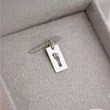 Pingente Foto Personalizado Retangular Prata 950