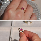Anel Solitário Coração Personalizado Ouro 18K