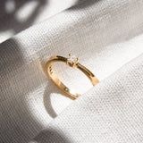 Anel Solitário Personalizado Convexo Ouro 18K