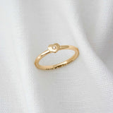 Anel Mini Coração Memórias Ouro 18K