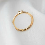 Anel Mini Coração Memórias Ouro 18K