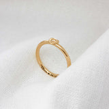 Anel Mini Coração Memórias Ouro 18K