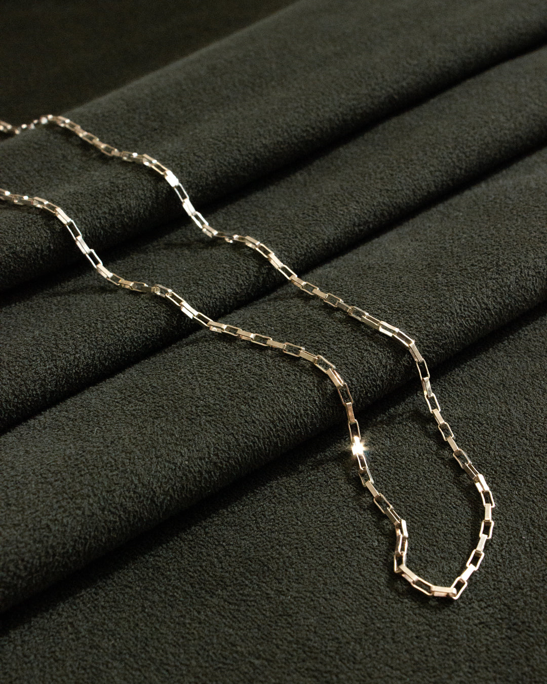 Corrente Elos Retangulares 60cm Prata 925 - Montezza Joias