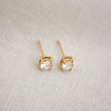 Brinco Ponto de Luz Zircônia 5mm Ouro 18K