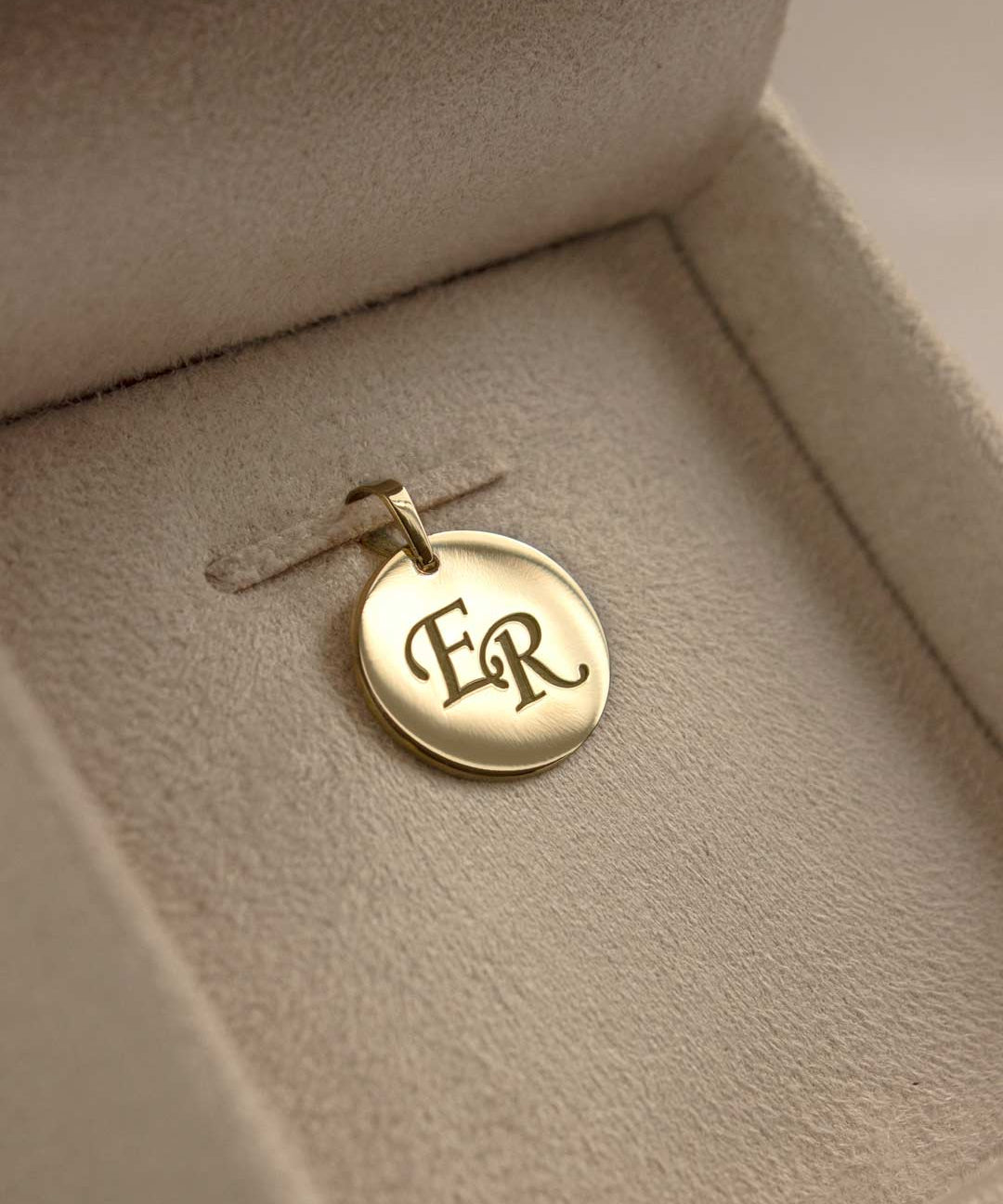 Pingente Personalizado Redondo 15mm Ouro 18K - Montezza Joias