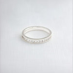 Aliança Namoro Prata 950 Cravejada Zircônias 3mm - Montezza Joias