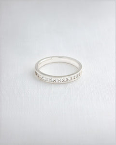 Aliança Namoro Prata 950 Cravejada Zircônias 3mm - Montezza Joias