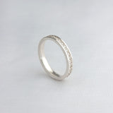 Aliança Namoro Prata 950 Cravejada Zircônias 3mm - Montezza Joias