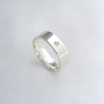 Aliança Namoro Prata 950 1 Zircônia Reta 6mm - Montezza Joias