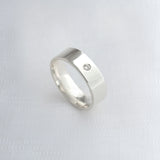 Aliança Namoro Prata 950 1 Zircônia Reta 6mm - Montezza Joias