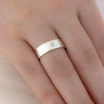 Aliança Namoro Prata 950 1 Zircônia Reta 6mm - Montezza Joias