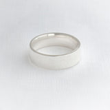 Aliança Namoro Prata 950 Lisa Reta 6mm - Montezza Joias