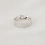 Aliança Namoro Prata 950 Lisa Reta 6mm - Montezza Joias