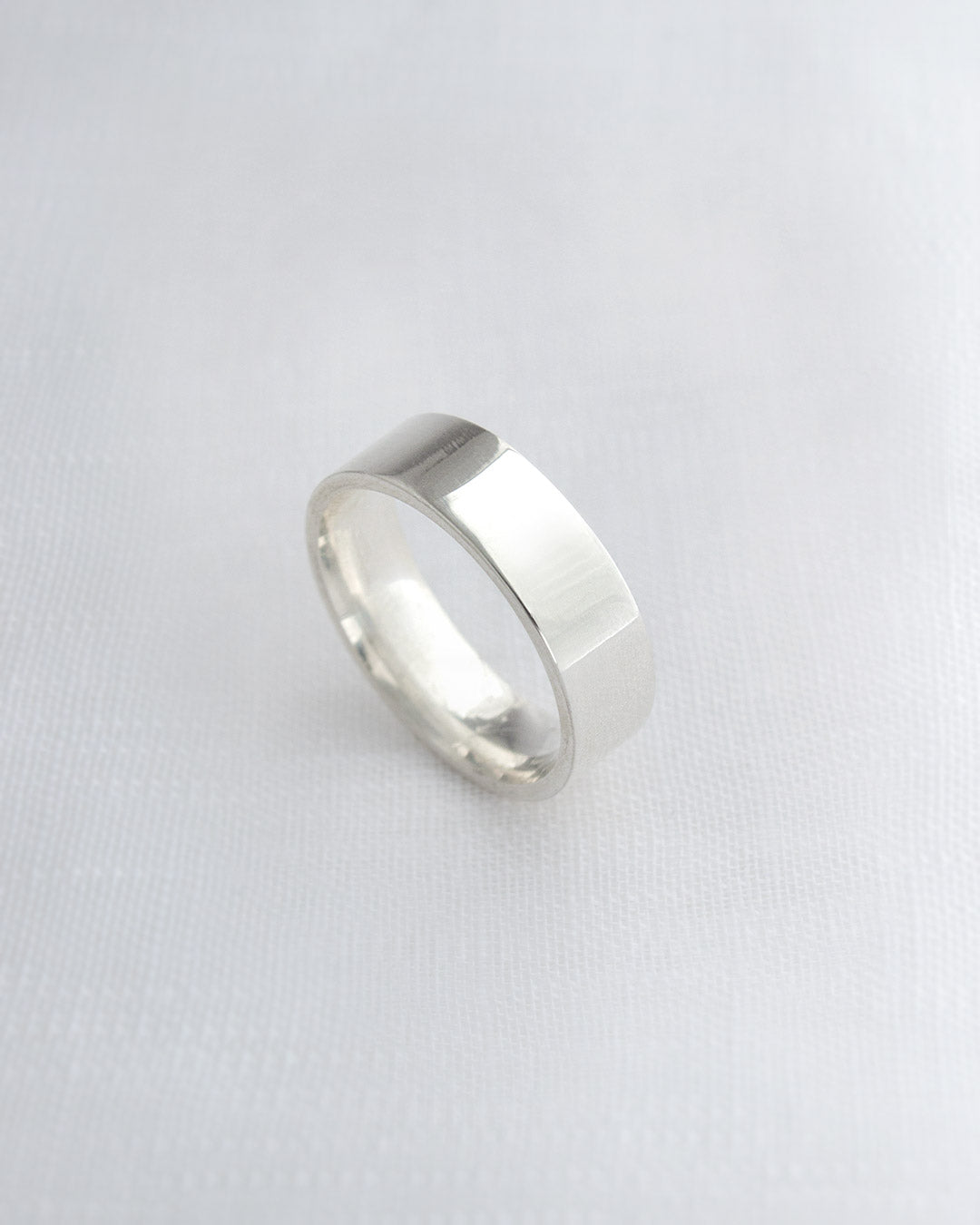 Aliança Namoro Prata 950 Lisa Reta 6mm - Montezza Joias