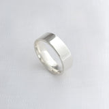 Aliança Namoro Prata 950 Lisa Reta 6mm - Montezza Joias