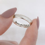 Aliança Namoro Prata 950 1 Linha Cravejada Abaulada 4mm - Montezza Joias