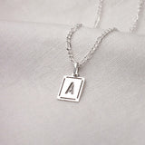 Pingente Retangular Letra Vazada Prata 950