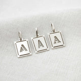 Pingente Retangular Letra Vazada Prata 950