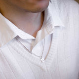 Pingente Retangular Letra Vazada Prata 950