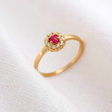 Anel Formatura Redondo Aro Delicado Ouro 18K