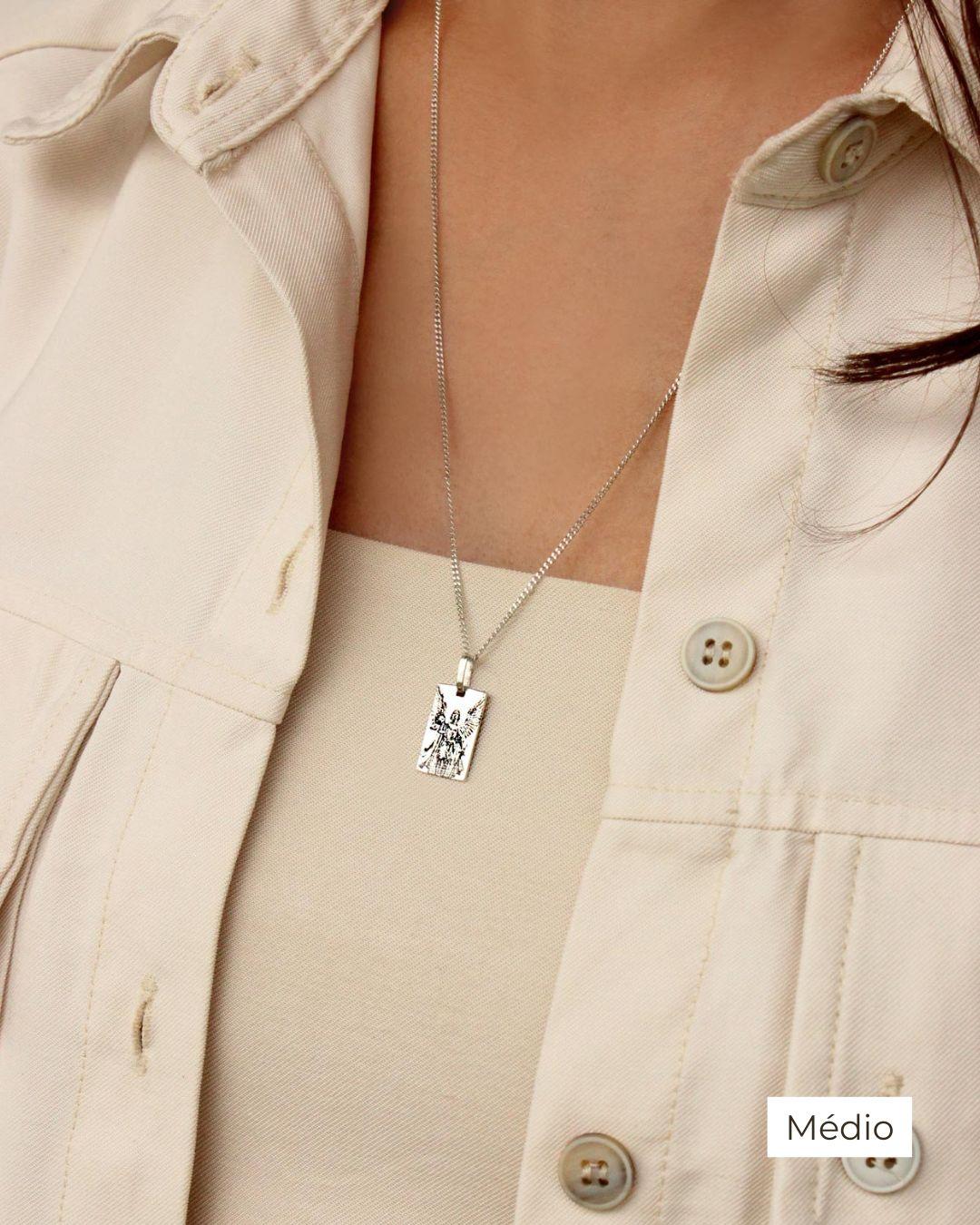 Pingente Foto Personalizado Retangular Prata 950