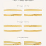 Pulseira Personalizada Bracelete Ouro 18K - Montezza Joias