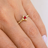 Anel Formatura Losango Aro Cravejado Ouro 18K