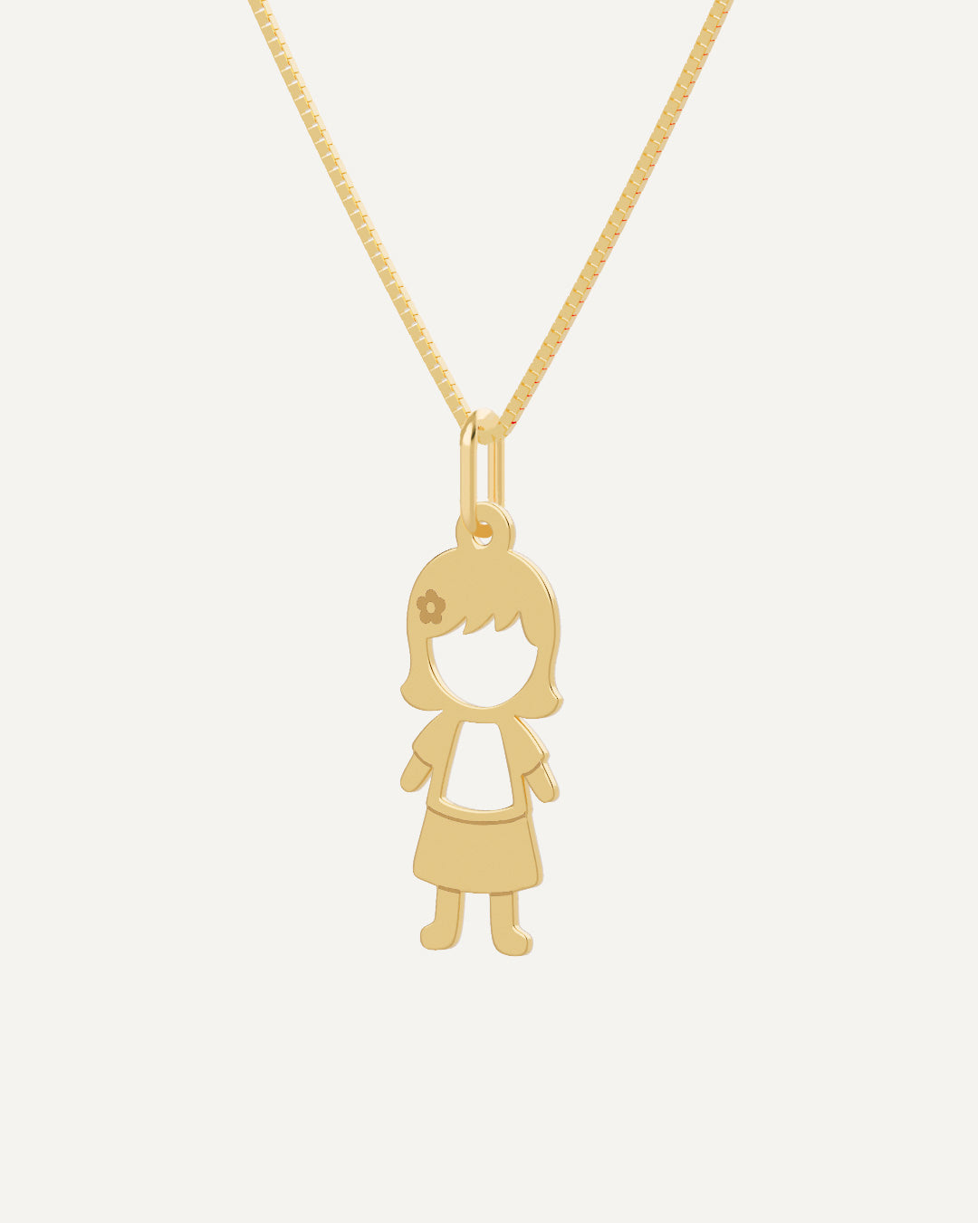 Pingente Menina Luiza em Ouro 18K