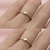 Anel Mini Coração Memórias Ouro 18K