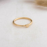 Anel Mini Coração Memórias Ouro 18K