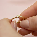 Anel Mini Coração Memórias Ouro 18K
