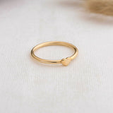 Anel Mini Coração Memórias Ouro 18K