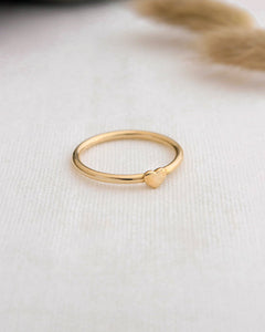 Anel Mini Coração Memórias Ouro 18K