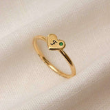Anel Coração Personalizado Ouro 18K