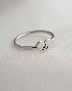 Anel Coração Personalizado Prata 950