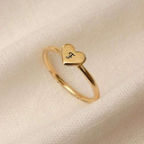 Anel Coração Personalizado Ouro 18K