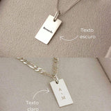 Pingente Foto Personalizado Retangular Prata 950