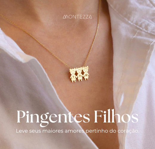 O Pingente Filho perfeito em Prata 950 e Ouro 18K! - Montezza Joias