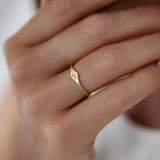 Anel Delicado Estrela Ouro 18K