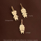 Pingente Personalizado Menina Ana Ouro 18K