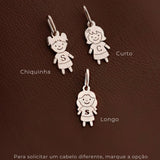 Pingente Personalizado Menina Ana Prata 950