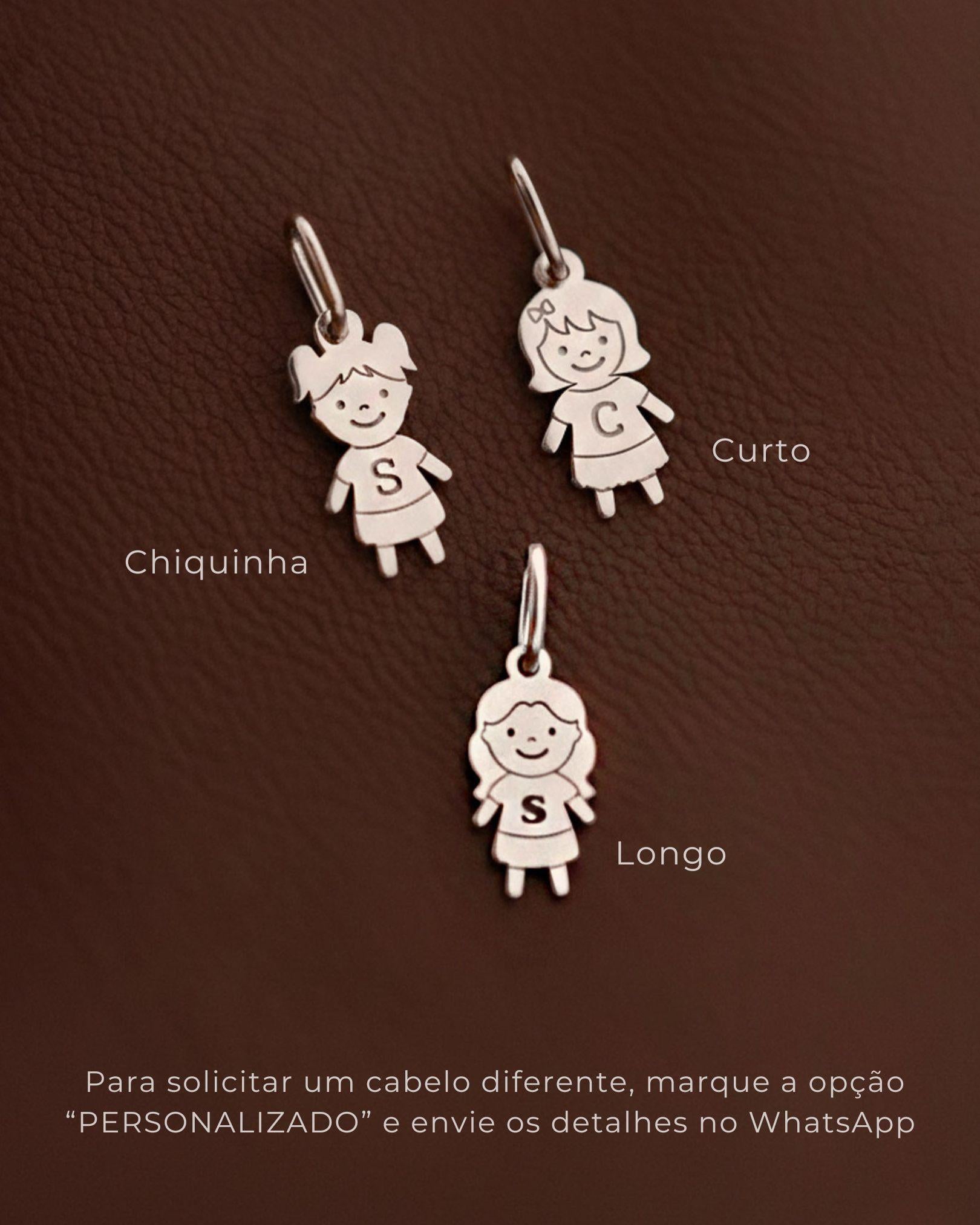 Pingente Personalizado Menina Ana Prata 950
