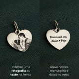 Pingente Personalizado Coração Prata 950
