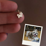 Pingente Cachorro Mini Personalizado Ouro 18K
