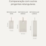 Pingente Personalizado Retangular Longo em Prata 950