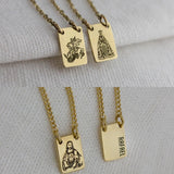 Escapulário Mini Personalizado Ouro 18K