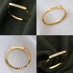 Anel Nome Personalizado Ouro 18K