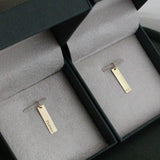 Pingente Personalizado Retangular Longo em Ouro 18k